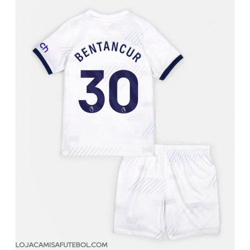 Camisa de Futebol Tottenham Hotspur Rodrigo Bentancur #30 Equipamento Principal Infantil 2023-24 Manga Curta (+ Calças curtas)